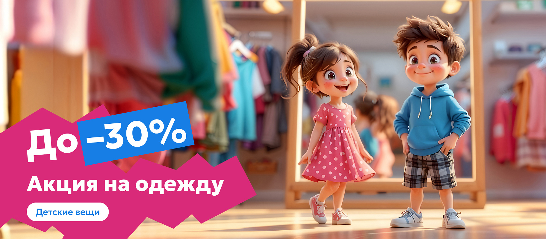 одежда 30%